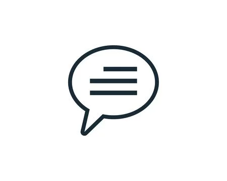 Speech Bubble Icon Vector Logo Template Illustration Design Ilustración de archivo