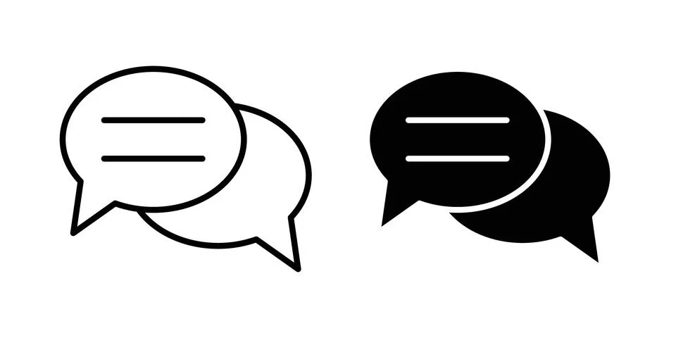 Speech bubble icon vector symbol graphics Illustrazione stock