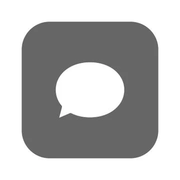 Speech bubble icon. Vector. White icon Stock Illustration