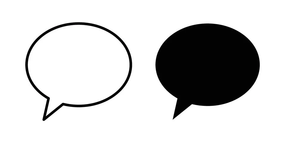 Speech bubble icon for web projects Stock Illustration