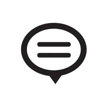 Speech bubble icon on white background Stock Illustration