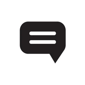 Speech bubble icon on white background Illustrazione stock