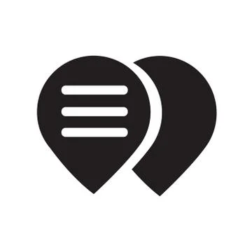 Speech bubble icon on white background Stock Illustration