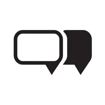 Speech bubble icon on white background Illustrazione stock