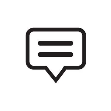 Speech bubble icon on white background Stock Illustration