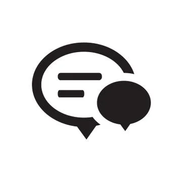 Speech bubble icon on white background Stock Illustration