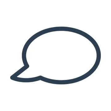 Speech Bubble icon on white background. Stock Illustration