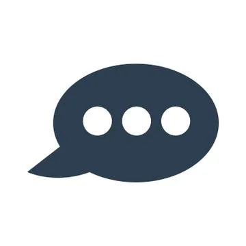 Speech Bubble icon on white background. Stock Illustration