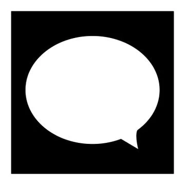 Speech bubble icon on white background. flat style. speech bubble sign. carto Illustrazione stock