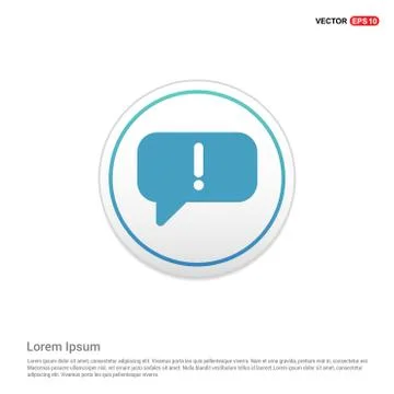 Speech bubble icon - white circle button Stock Illustration