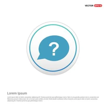 Speech bubble icon - white circle button Stock Illustration