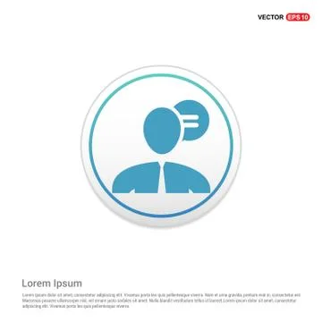Speech bubble icon - white circle button Stock Illustration