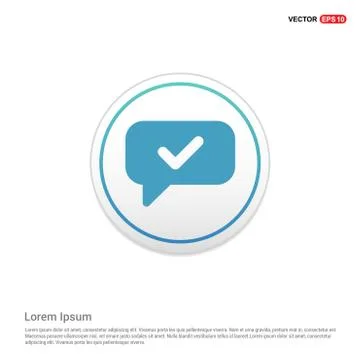 Speech bubble icon - white circle button Stockillustratie