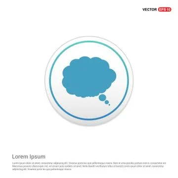 Speech bubble icon - white circle button Stock Illustration