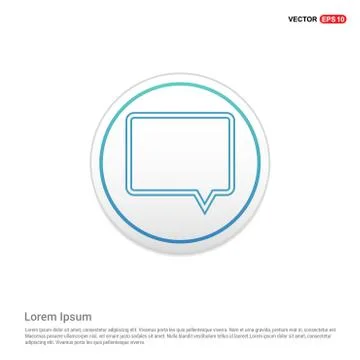 Speech bubble icon - white circle button Stock Illustration