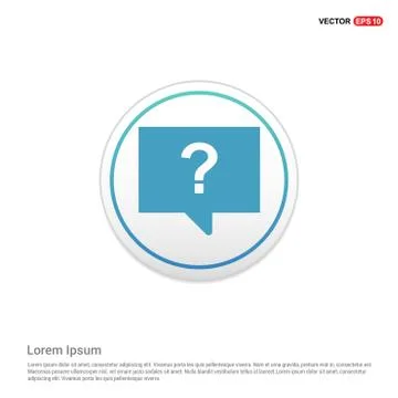 Speech bubble icon - white circle button Stock Illustration