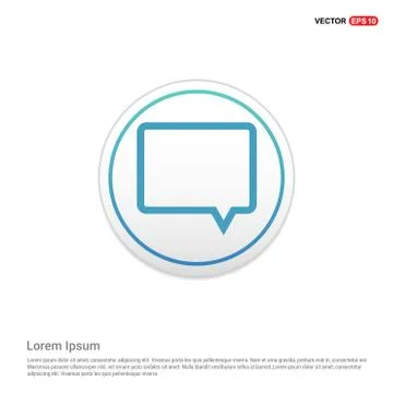Speech bubble icon - white circle button Stock Illustration