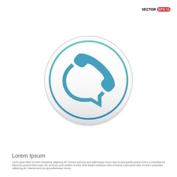 Speech bubble icon - white circle button Stock Illustration