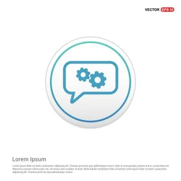 Speech bubble icon - white circle button Stock Illustration