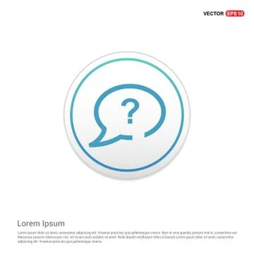 Speech bubble icon - white circle button Stock Illustration