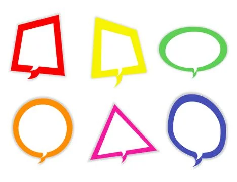 Speech bubble icons - dialogue boxes vector set Stock Illustration