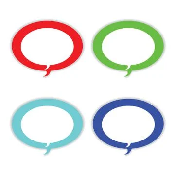 Speech bubble icons - dialogue boxes vector set Stock Illustration