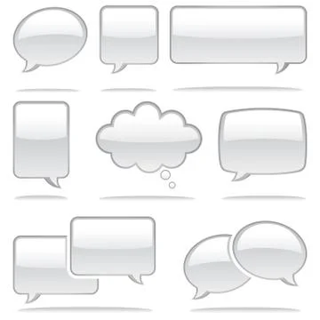 Speech Bubble Icons Stock Illustration
