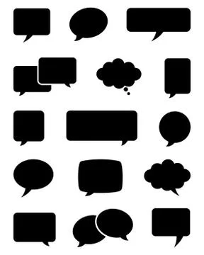 Speech Bubble Icons Stock Illustration
