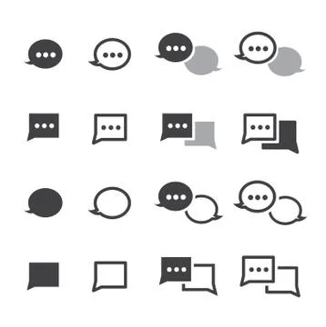 Speech bubble icons Stock Illustration