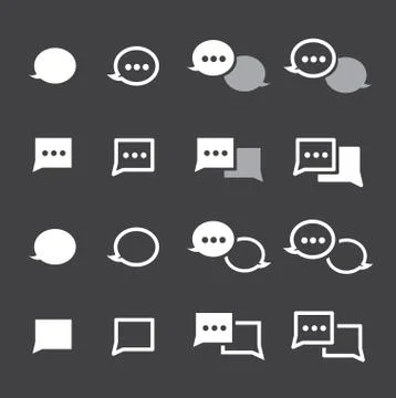 Speech bubble icons Stock Illustration