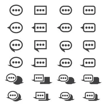 Speech bubble icons Stock Illustration