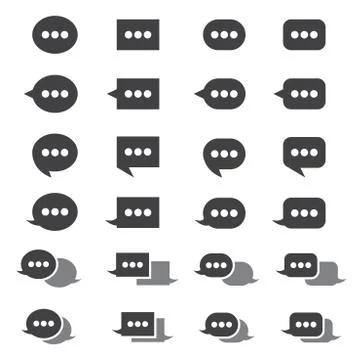 Speech bubble icons Illustrazione stock