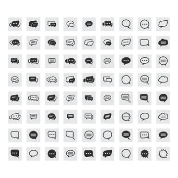 Speech bubble  icons Stock Illustration