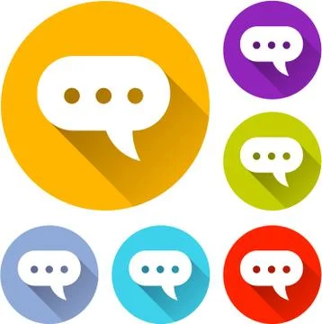 Speech bubble icons Stock Illustration