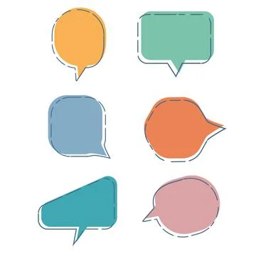 Speech Bubble Icons Stock Illustration