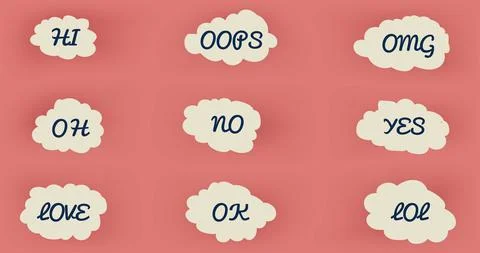 Speech bubble icons set. Communication, Chat, dialog, conversation Stock Illustration