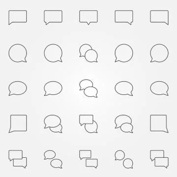 Speech bubble icons set Stock Illustration