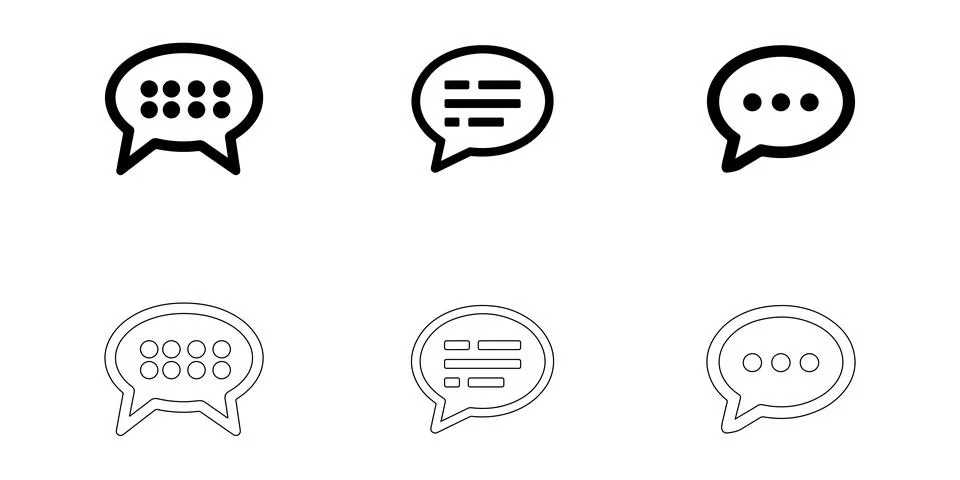 Speech bubble icons set Stock Illustration