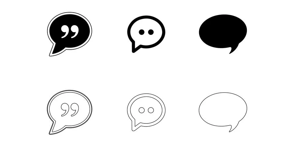 Speech bubble icons set Stock Illustration
