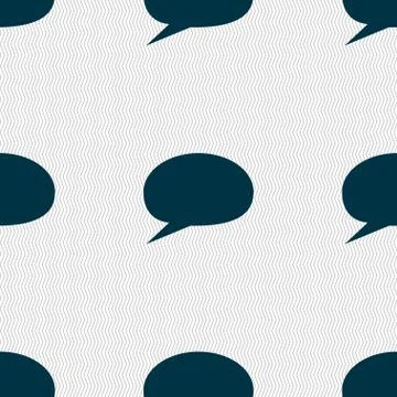 Speech bubble icons. Think cloud symbols. Seamless abstract background with geom 스톡 일러스트