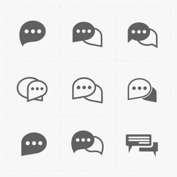 Speech bubble icons on white background. Vector illustration. Stock Illustration