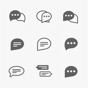 Speech bubble icons on white background. Vector illustration Illustrazione stock