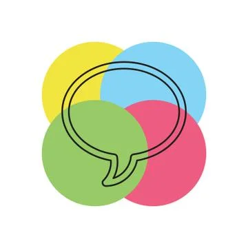 Speech bubble illustration, communication icon Stock Illustration