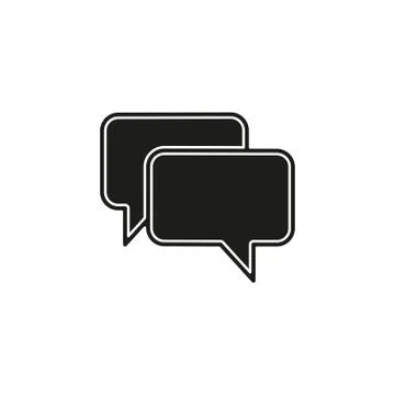 Speech bubble illustration, communication icon - conversation symbol, chat ic Stock Illustration