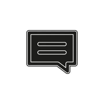 Speech bubble illustration, communication icon - conversation symbol, chat ic Stock Illustration