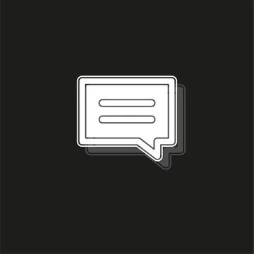 Speech bubble illustration, communication icon - conversation symbol, chat ic Stock Illustration