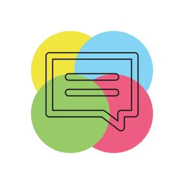 Speech bubble illustration, communication Illustrazione stock