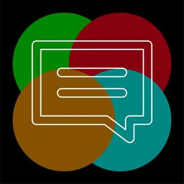 Speech bubble illustration, communication Stock Illustration