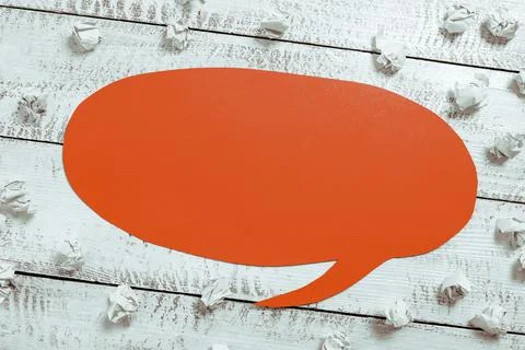 Speech Bubble With Important Informations Placed In Front Of Net. Dialogue Stock Photos