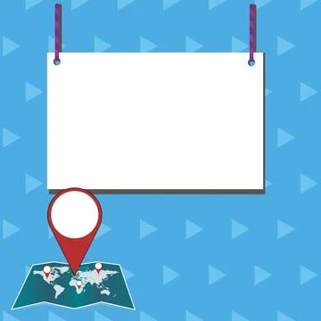 Speech Bubble With Important Message Above Map With Destination Point. Critical Stock Illustration